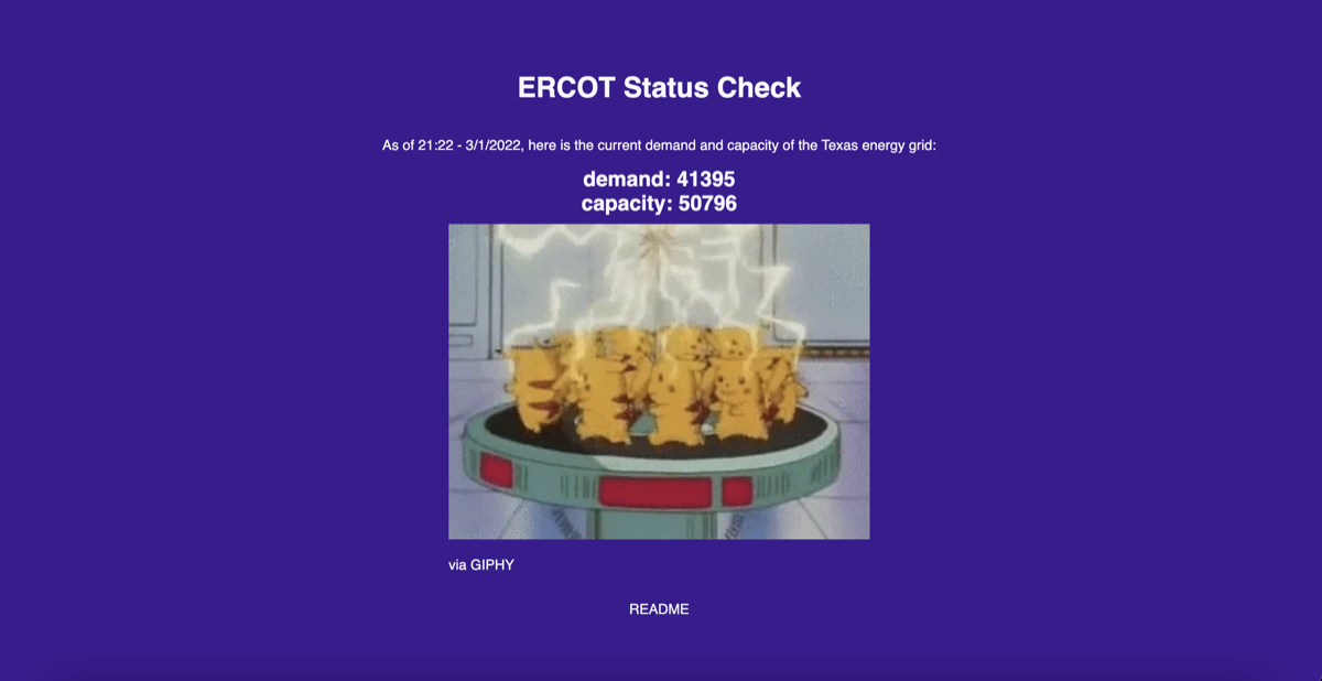 ERCOT grid monitor screenshot